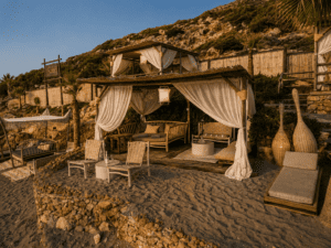 Premium beachfront cabana in Bali Crete